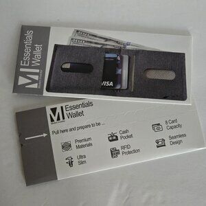 Essentials Wallet - Ultra Thin Minimalist Wallet. Color : Gray
